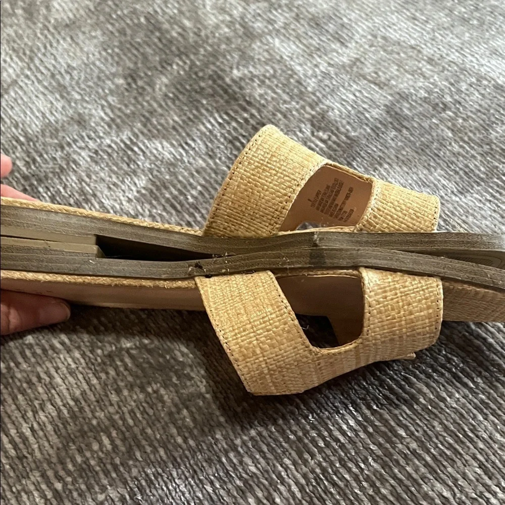 A New Day Woven Raffia Slide Sandals 9